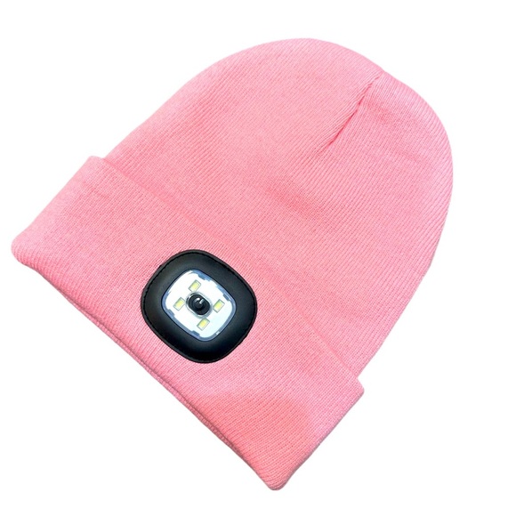 $18 for 2 Unisex 4 LED USB Flashlight Head Lights Hat for Winter - Picture 2 of 7